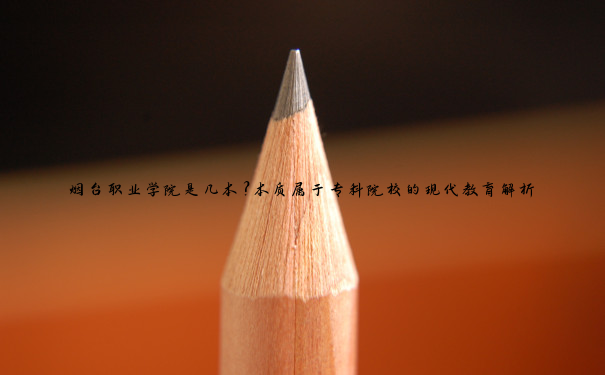 烟台职业学院是几本？本质属于专科院校的现代教育解析
