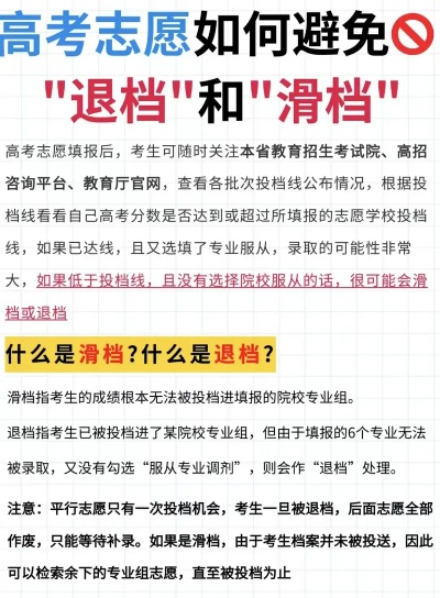 填了高考志愿怎么退档