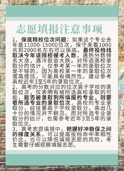 高考报志愿哪个志愿保底