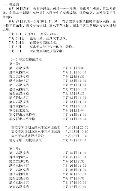 高考志愿投档多久