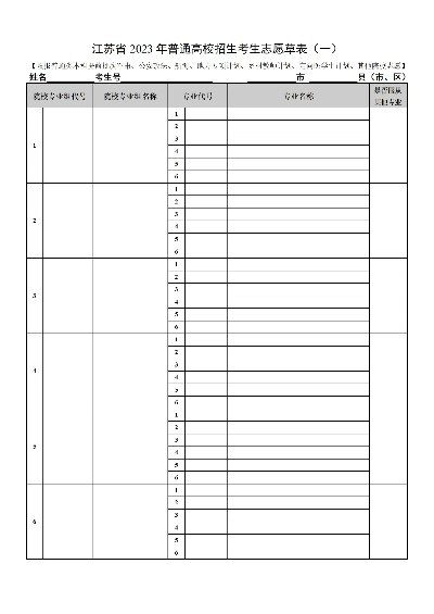 吴江高考怎么填写志愿表