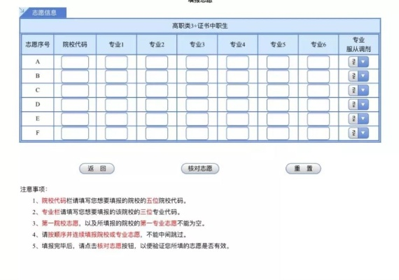 技能高考志愿卡哪里填