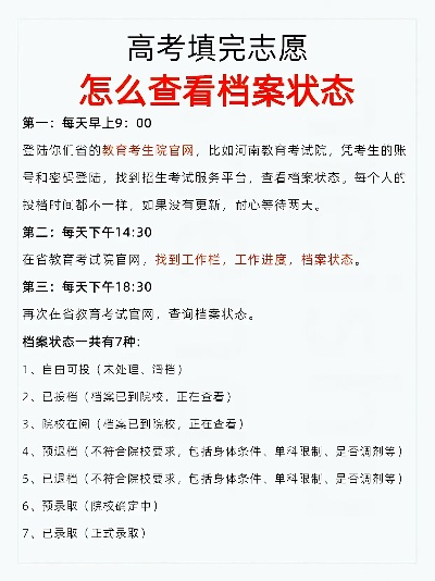 怎么查高考志愿投递档案