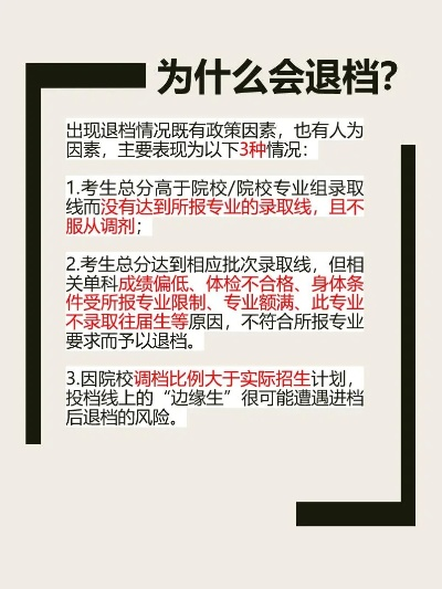 高考录取志愿如何退档