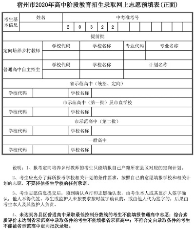 安徽宿州高考志愿怎么填