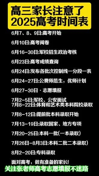高考三本填报志愿时间