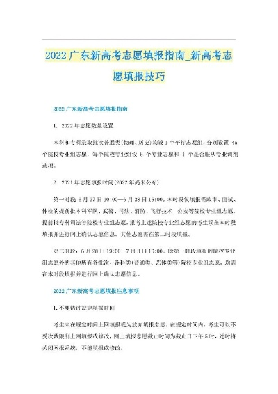 广东新高考怎么填志愿