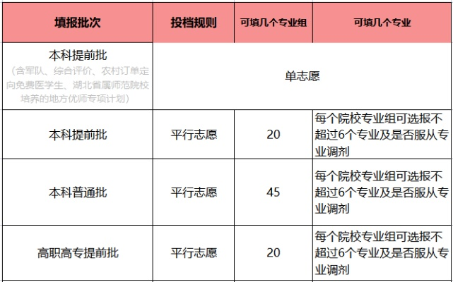 湖北高考有多少志愿学校
