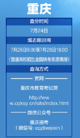 重庆高考填志愿截止时间