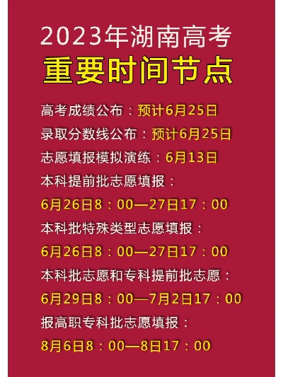 湖南高考志愿几号结束