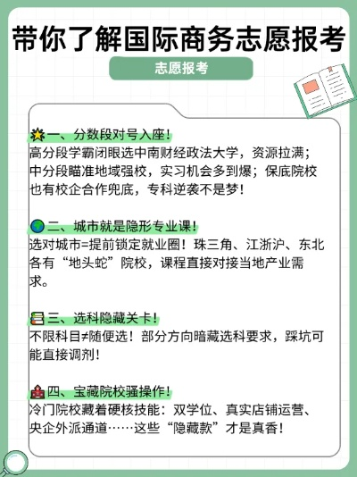 商科高考志愿怎么填报
