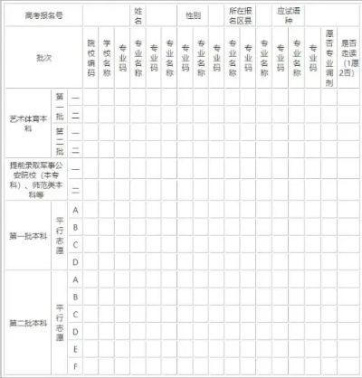 艺术高考怎么报考志愿表