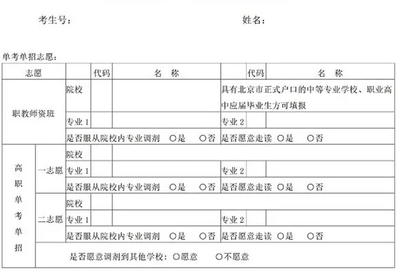 高考志愿格式怎么填写