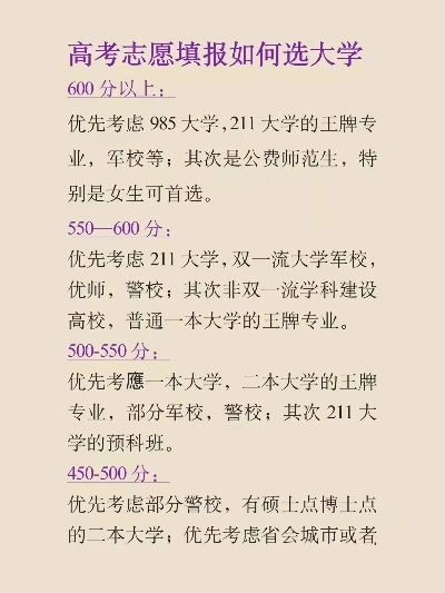 高考填报志愿如何选大学