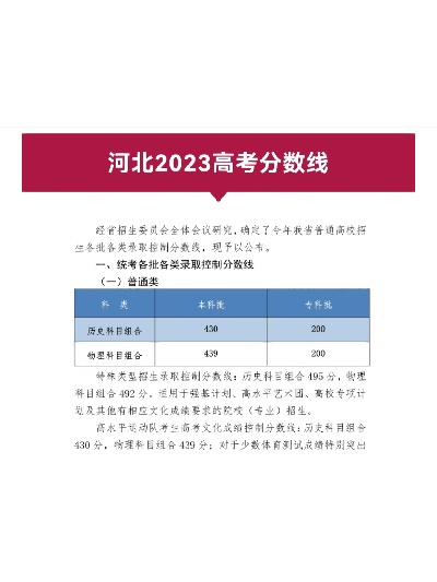 河北高考志愿本科线多少