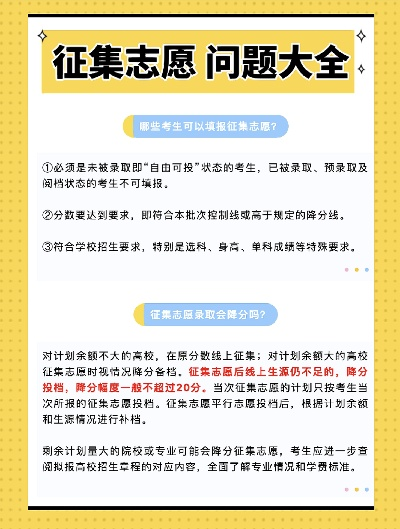 高考征集志愿能降多少分