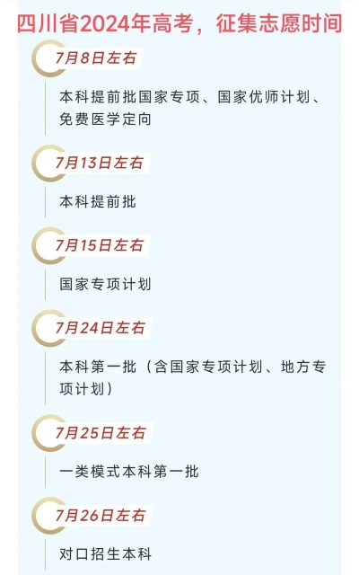 高考四川征集志愿时间