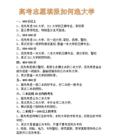 高考完了志愿填什么学校