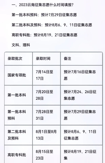 景东填高考志愿时间