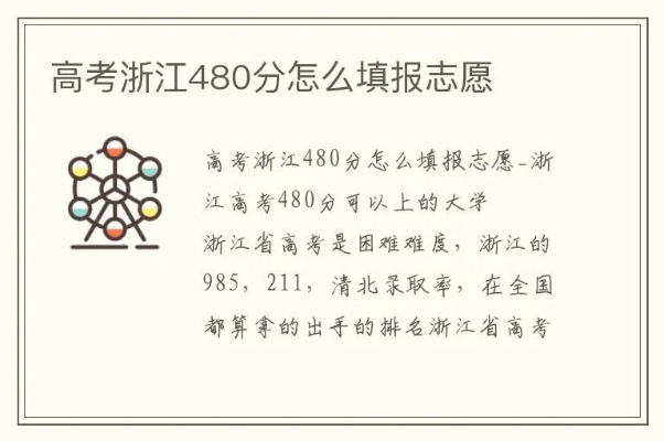 高考480分志愿怎么填